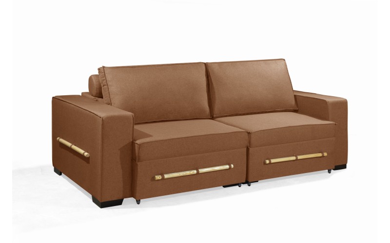 Sofá Retrátil e Reclinável 2.50m ESTILO ESTOFADOS - CHAYENE com SoftGel D33 Linho "Terracota" Sofá Retrátil e Reclinável 2.50m ESTILO ESTOFADOS - CHAYENE com SoftGel D33 Linho "Terracota"