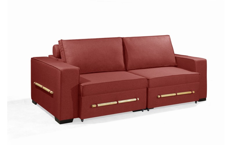 Sofá Retrátil e Reclinável 2.30m ESTILO ESTOFADOS - CHAYENE com SoftGel D33 Linho "Vermelho" Sofá Retrátil e Reclinável 2.30m ESTILO ESTOFADOS - CHAYENE com SoftGel D33 Linho "Vermelho"