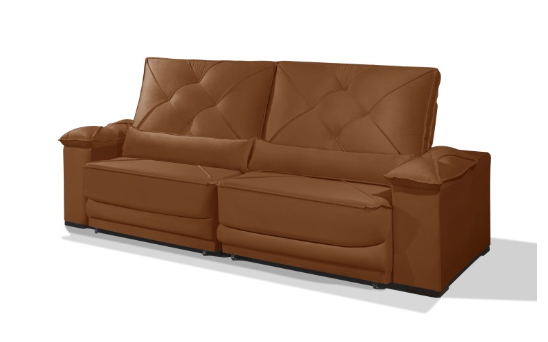 Sofá Retrátil e Reclinável 2.50m ESTILO ESTOFADOS - ODIN com SoftGel D33 Velusoft "Terracota" Sofá Retrátil e Reclinável 2.50m ESTILO ESTOFADOS - ODIN com SoftGel D33 Velusoft "Terracota"
