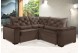 Sofá Retrátil Reclinável BERLIM DE CANTO 2.40 x 2.40 ESTILO ESTOFADOS - França Velusoft COR "MARROM" Sofá Retrátil Reclinável BERLIM DE CANTO 2.40 x 2.40 ESTILO ESTOFADOS - França Velusoft COR "MARROM"