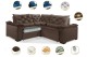 Sofá Retrátil Reclinável BERLIM DE CANTO 2.40 x 2.40 ESTILO ESTOFADOS - França Velusoft COR "MARROM" Sofá Retrátil Reclinável BERLIM DE CANTO 2.40 x 2.40 ESTILO ESTOFADOS - França Velusoft COR "MARROM"