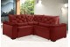 Sofá Retrátil Reclinável BERLIM DE CANTO 2.50 x 2.50 ESTILO ESTOFADOS - França Velusoft COR "VERMELHO" Sofá Retrátil Reclinável BERLIM DE CANTO 2.50 x 2.50 ESTILO ESTOFADOS - França Velusoft COR "VERMELHO"