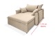 Poltrona Sofá Cama Valence Premium 120cm SoftGel D33 Linho Bege Poltrona Sofá Cama Valence Premium 120cm SoftGel D33 Linho Bege