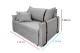 Poltrona Sofá Cama Valence Premium 140cm SoftGel D33 Linho Cinza Claro Poltrona Sofá Cama Valence Premium 140cm SoftGel D33 Linho Cinza Claro