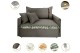 Poltrona Sofá Cama Valence Premium 140cm SoftGel D33 Linho Cinza Poltrona Sofá Cama Valence Premium 140cm SoftGel D33 Linho Cinza