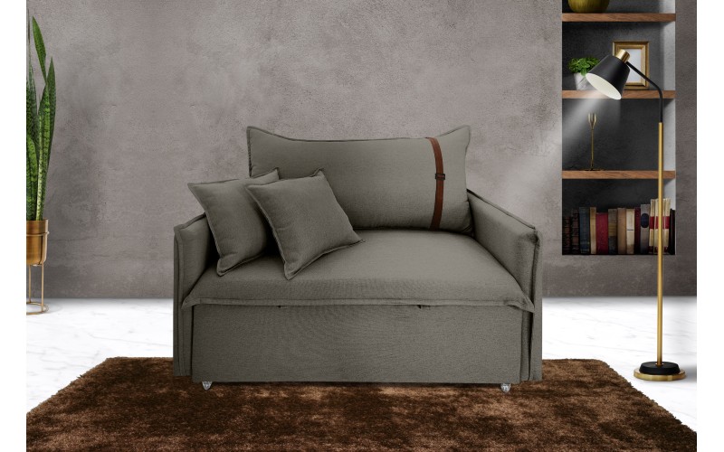 Poltrona Sofá Cama Valence Premium 140cm SoftGel D33 Linho Cinza Poltrona Sofá Cama Valence Premium 140cm SoftGel D33 Linho Cinza