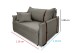 Poltrona Sofá Cama Valence Premium 140cm SoftGel D33 Linho Cinza Poltrona Sofá Cama Valence Premium 140cm SoftGel D33 Linho Cinza