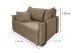 Poltrona Sofá Cama Valence Premium 130cm SoftGel D33 Linho Marrom Poltrona Sofá Cama Valence Premium 130cm SoftGel D33 Linho Marrom