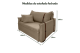 Poltrona Sofá Cama Valence Premium 130cm SoftGel D33  Linho Marrom