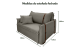 Poltrona Sofá Cama Valence Premium 130cm SoftGel D33 Linho Cinza Poltrona Sofá Cama Valence Premium 130cm SoftGel D33 Linho Cinza