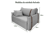 Poltrona Sofá Cama Valence Premium 140cm SoftGel D33  Linho Cinza Claro