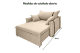 Poltrona Sofá Cama Valence Premium 140cm SoftGel D33  Linho Bege