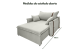 Poltrona Sofá Cama Valence Premium 140cm SoftGel D33  Linho Palha