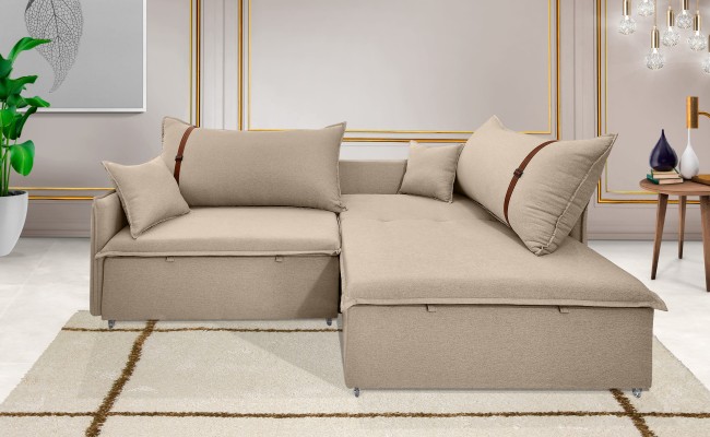 Sofá Valence Slim sem Caixa Premium 1.60m SoftGel 33  Linho Bege