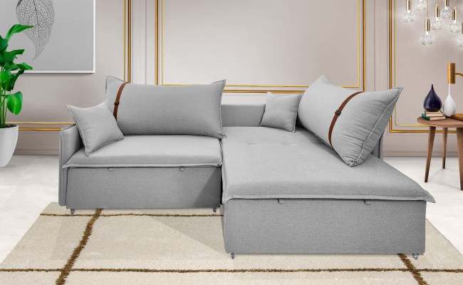 Sofá Valence Slim sem Caixa Premium 1.60m SoftGel 33  Linho Cinza Claro