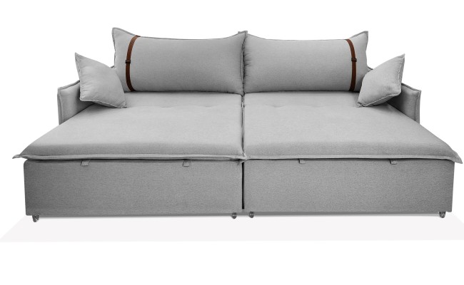 Sofá Valence Slim sem Caixa Premium 1.60m SoftGel 33  Linho Cinza Claro