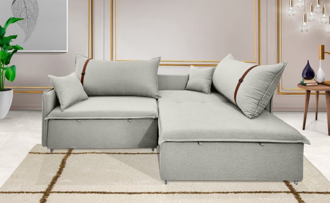 Sofá Valence Slim sem Caixa Premium 1.60m SoftGel 33  Linho Palha